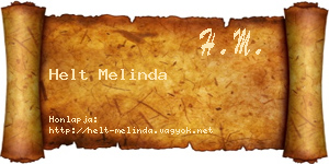 Helt Melinda névjegykártya